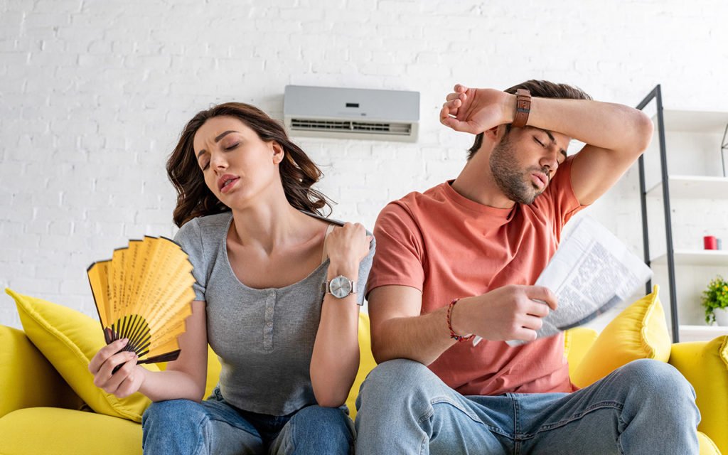 couple in a hot home